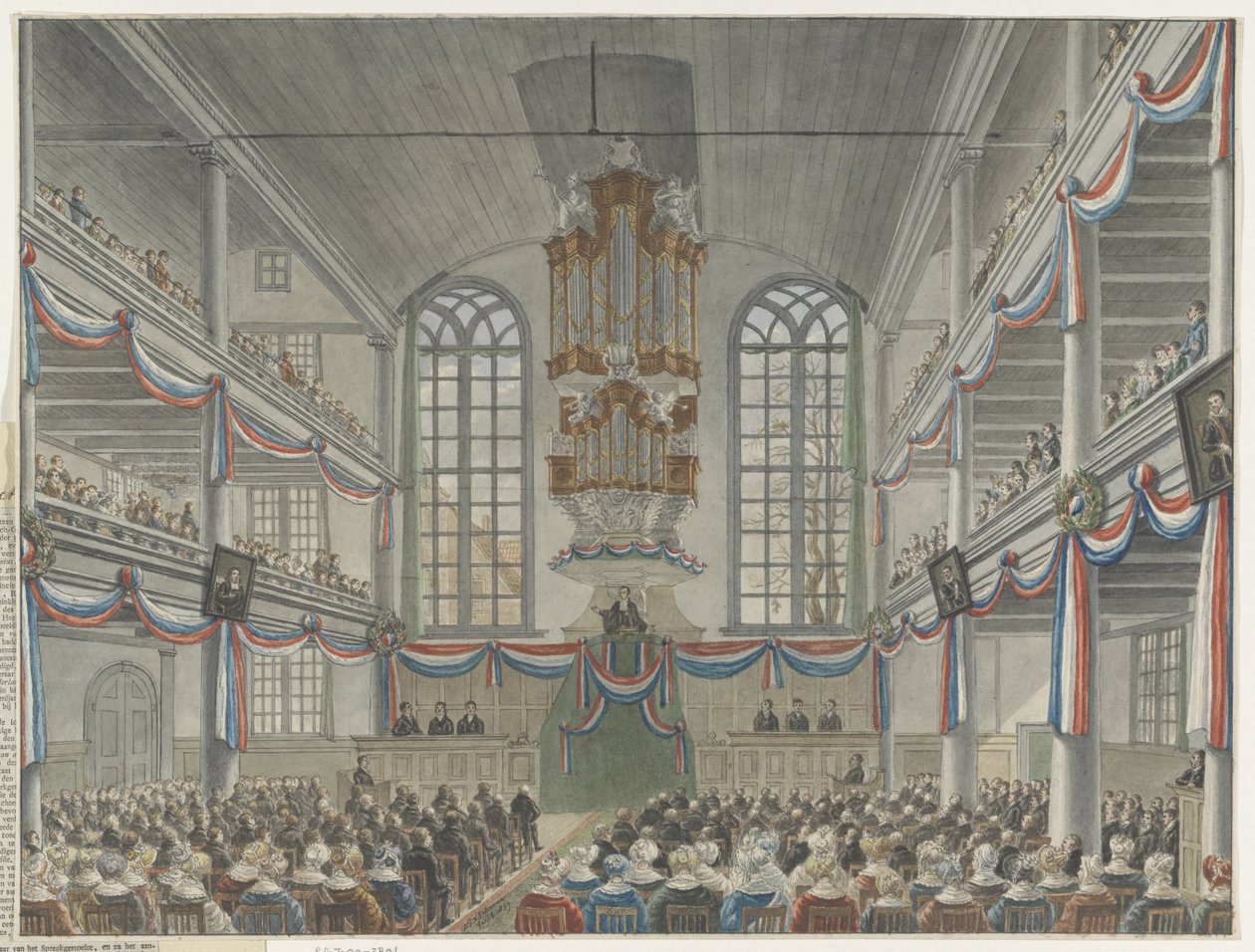 Fejring af 200-året for Remonstrants Seminary, 1834 af Adrianus Gerardus van Schoone