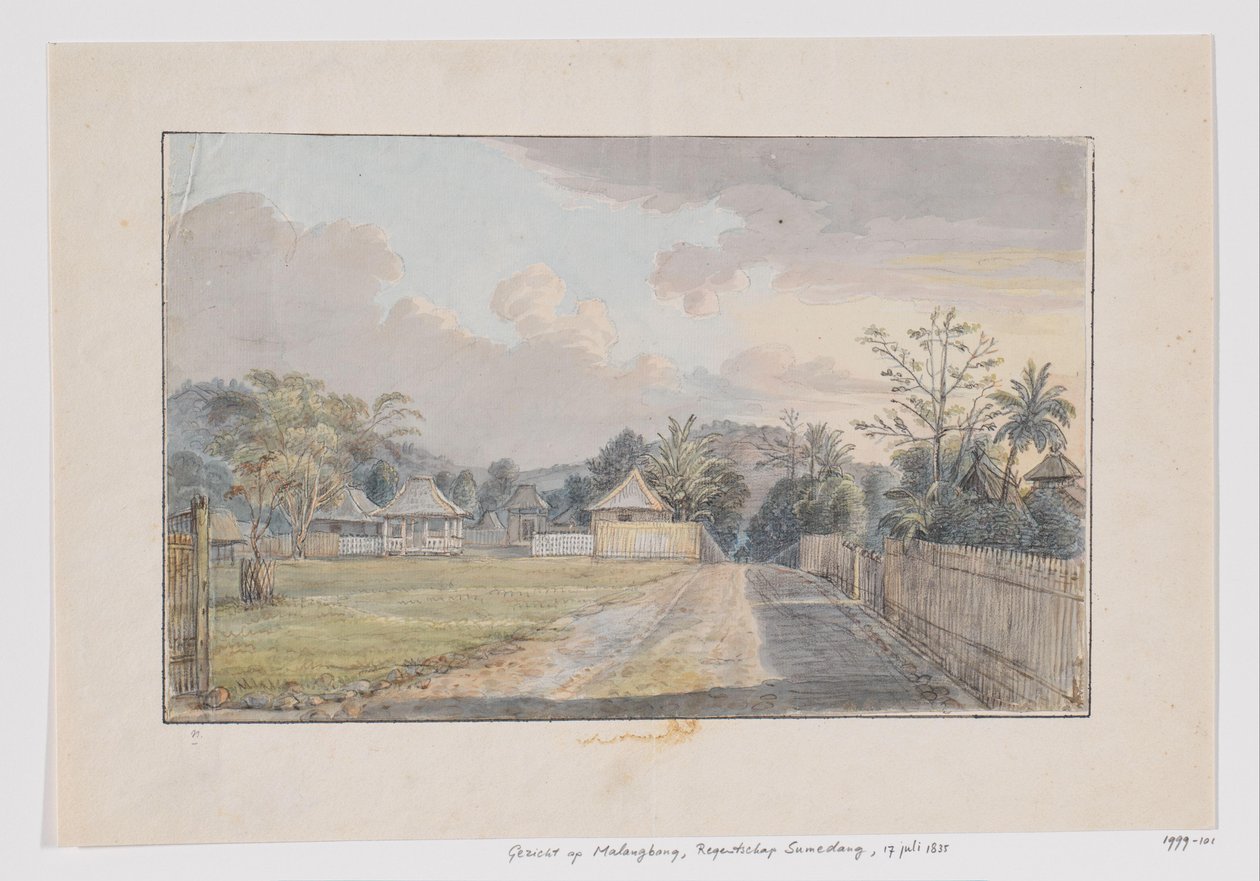 Udsigt over Malangbong, Sumedang Regency, Priangan, West Java af Adrianus Johannes Bik