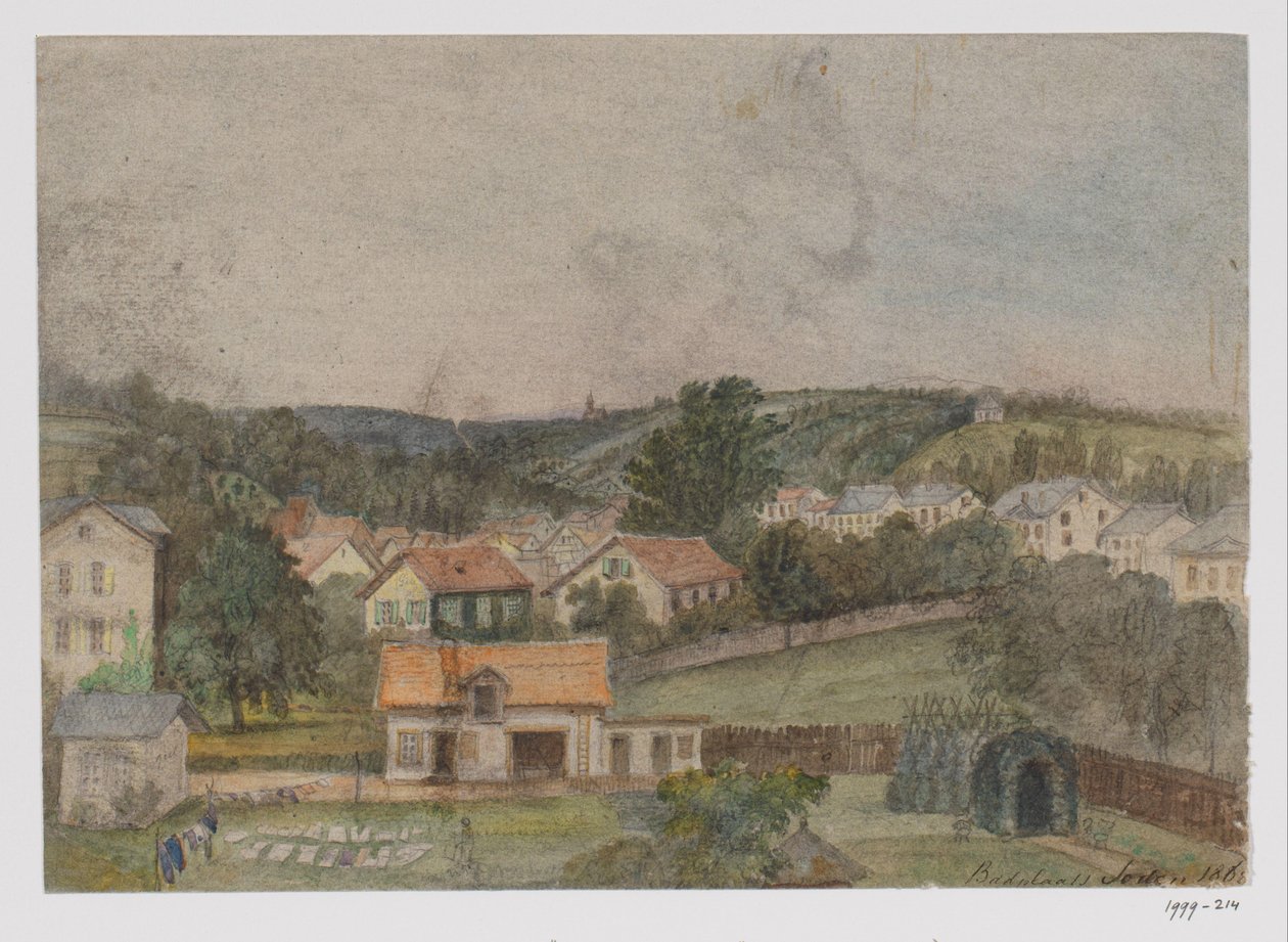 Udsigt over Soden-am-Taunus, Tyskland af Adrianus Johannes Bik