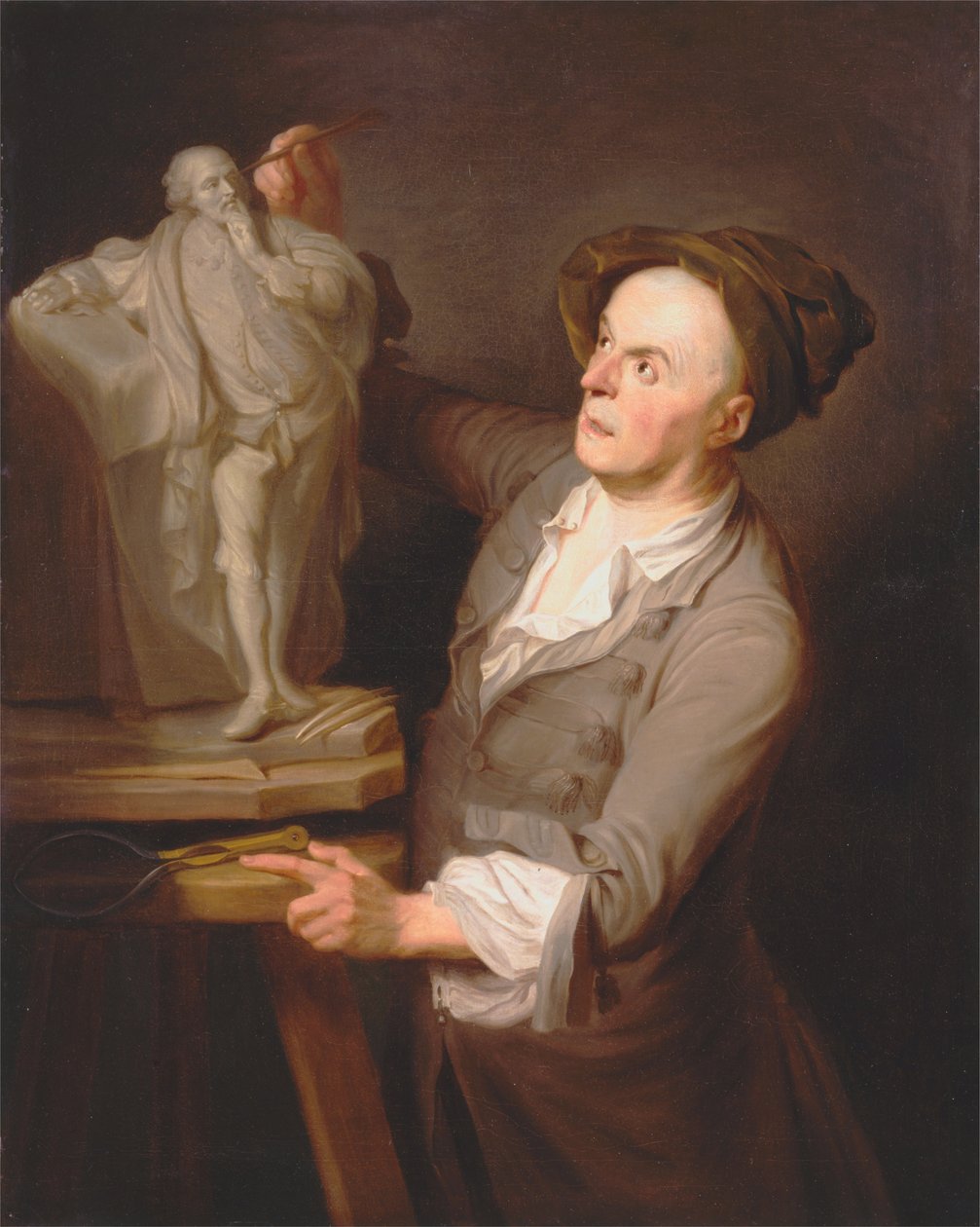 Louis-Francois Roubiliac modellerede sit monument til Shakespeare af Adrien Carpentiers