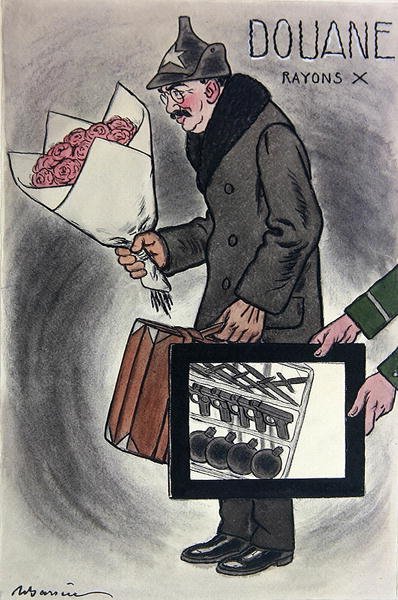 Tegneserie af den sovjetiske ambassadør i Frankrig, Valerian Devgalevsky, fra det franske tidsskrift 
