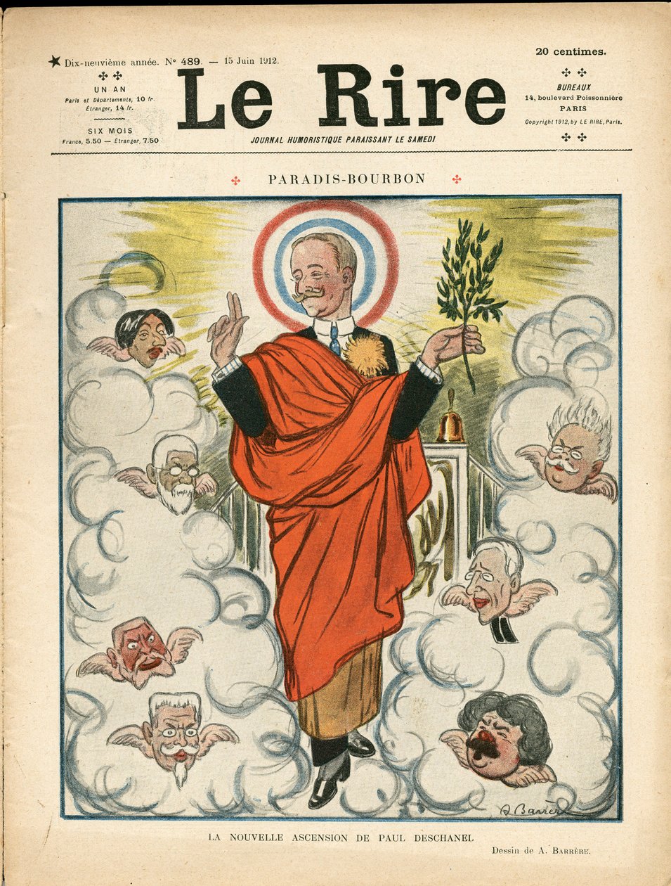 Cover af ""Le Lire"", satirisk i farver af Adrien Barrere