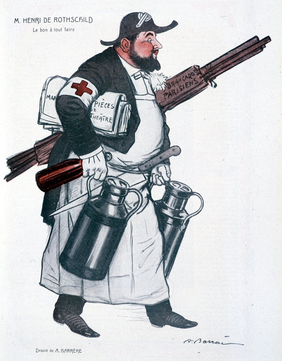 Henri de Rothschild - af Barrère, i "" Fantasio"" fra 01/10/1907 af Adrien Barrere
