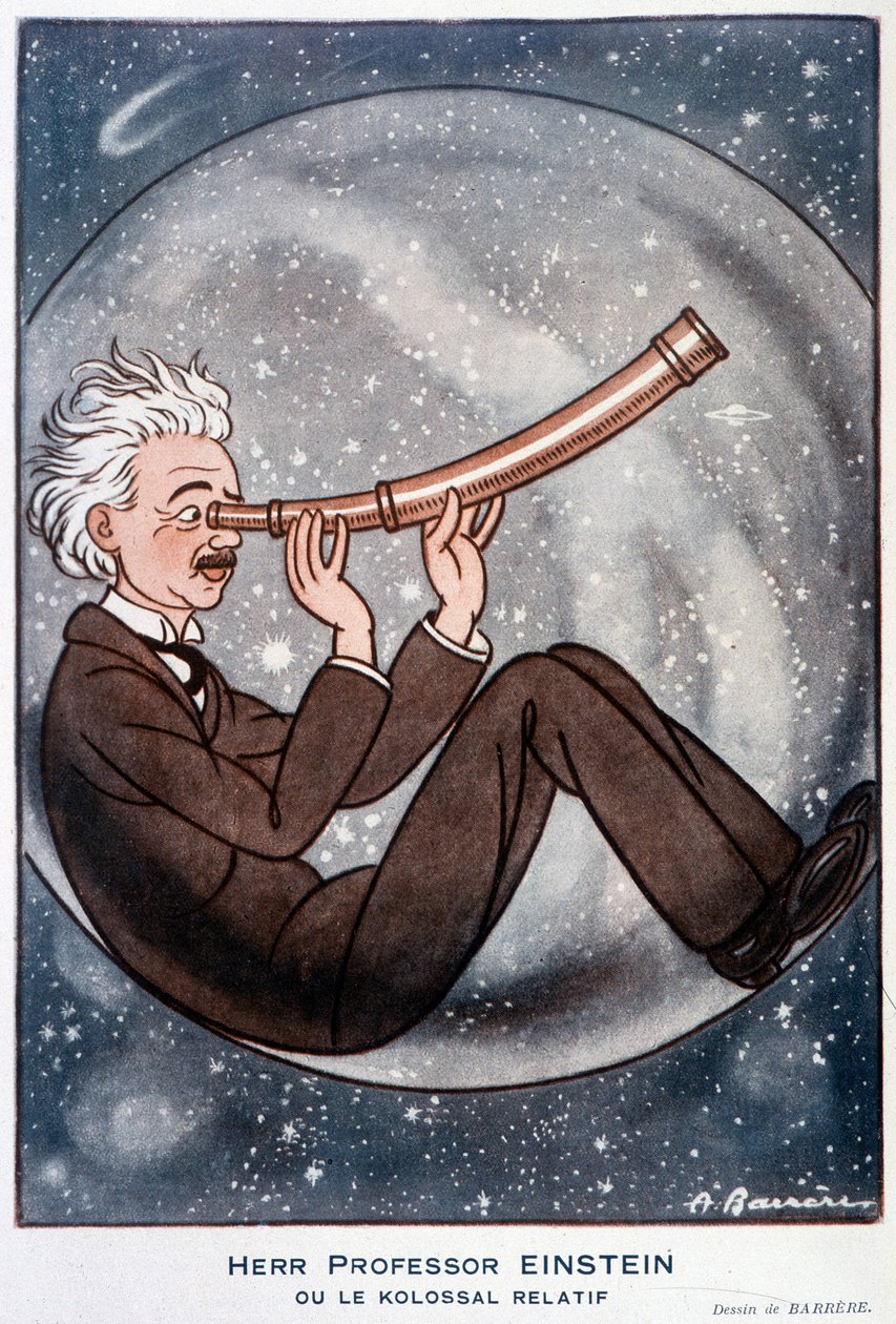 Herr professor Einstein eller den slægtning Kolossal - Illustration af Adrien Barrere (1877-1931) i "" Fantasio""" af 01/03/1931 af Adrien Barrere