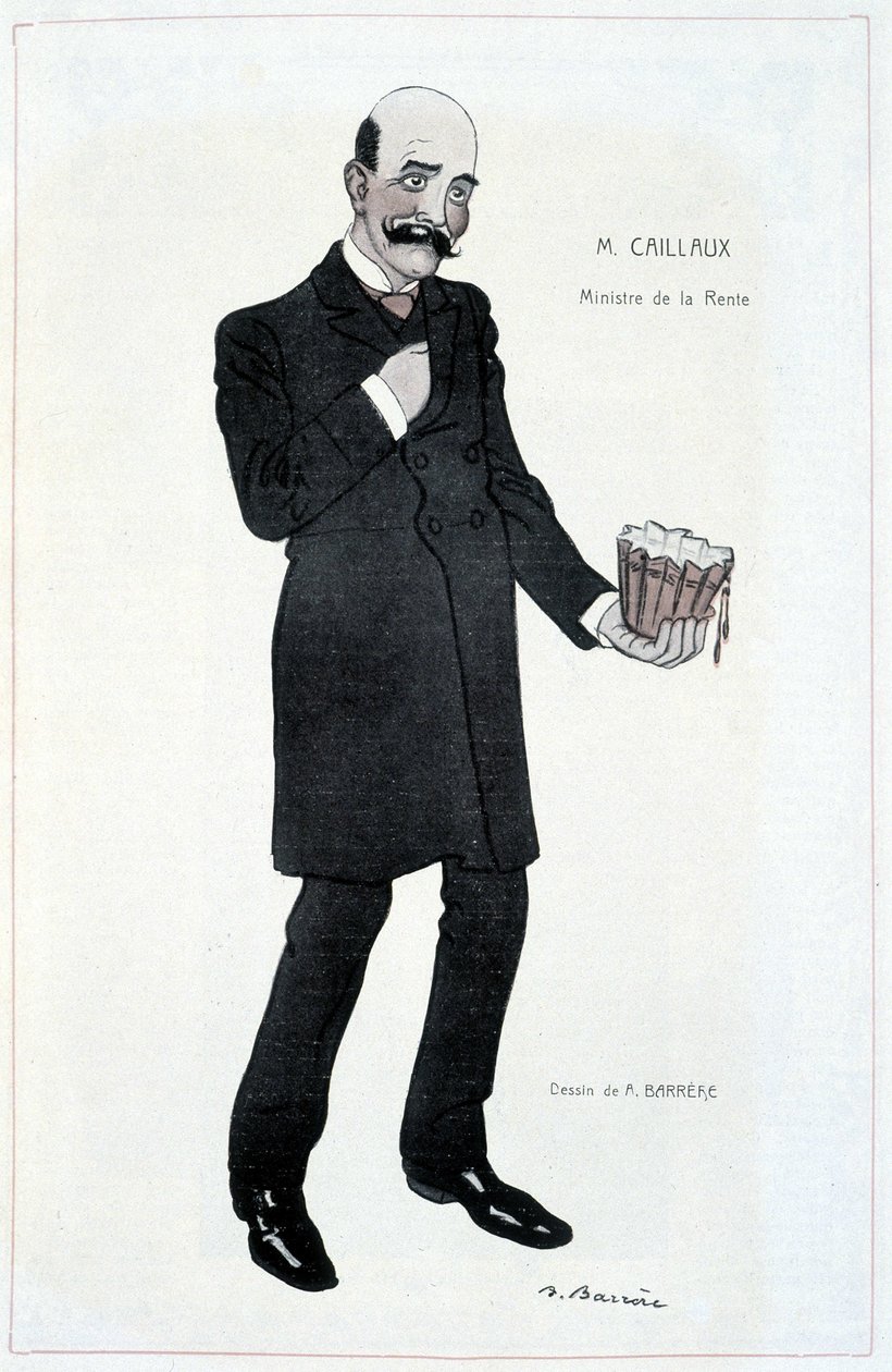 Joseph Caillaux, huslejeminister - Illustration af Adrien Barrere (1877-1931) i "" Fantasio"" af 15/02/1907 af Adrien Barrere