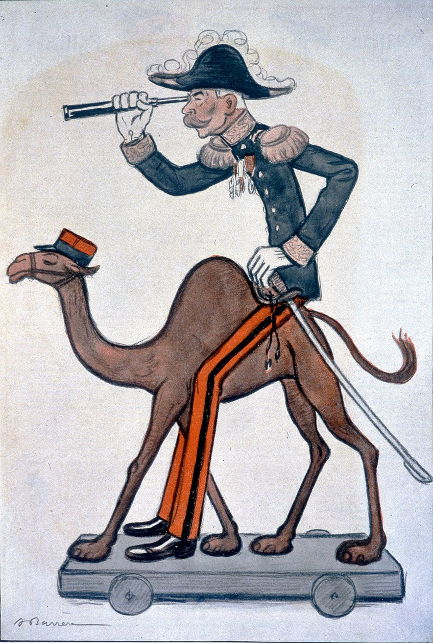 Moulaï - Hubert (Louis-Hubert-Gonzalve) Lyautey (1854-1934), tegneserie af Lyautey i Marokko - af Barrère, i "" Fantasio""" af 15/06/1912 af Adrien Barrere