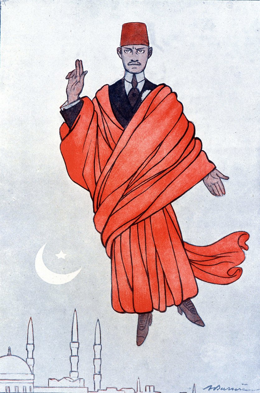 Portræt af Pasha Mustafa Kemal (Kamal Ataturk af Adrien Barrere