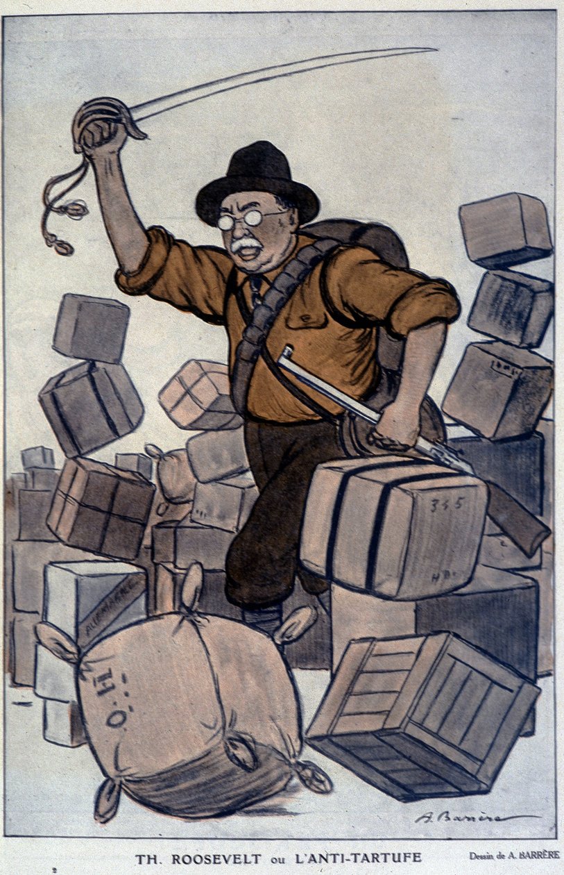 Théodore Roosevelt - af Barrère, i ""Fantasio"" fra 01/09/1915 af Adrien Barrere
