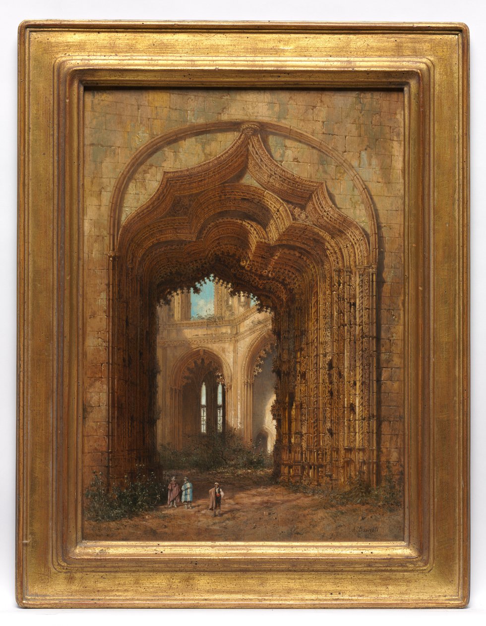 Ødelagt kirke af Adrien Dauzats