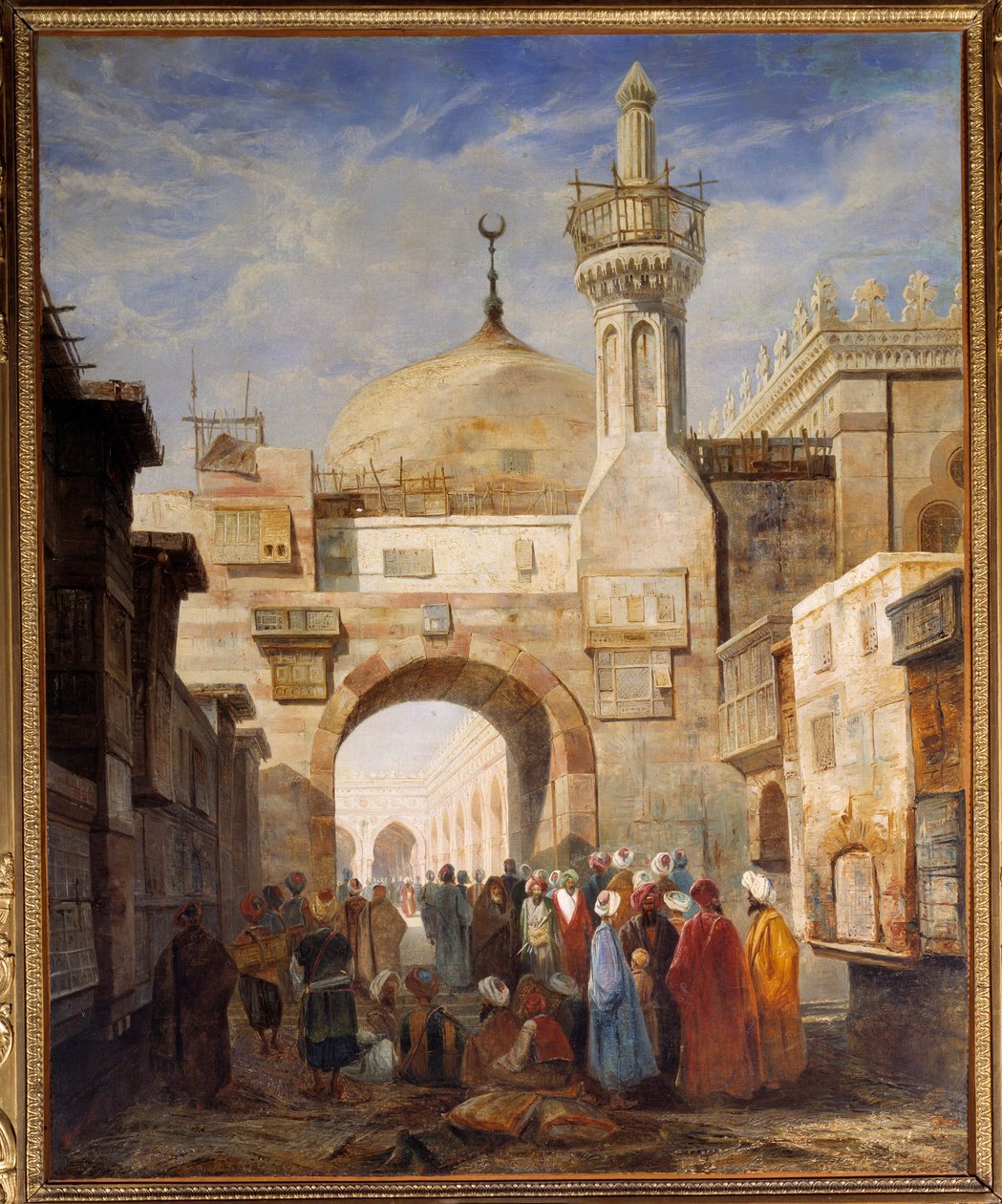Udsigt over en moské i Cairo Maleri af Adrien Dauzats (1804-1868) Blois fra det 19. århundrede, Museum of Fine Arts af Adrien Dauzats