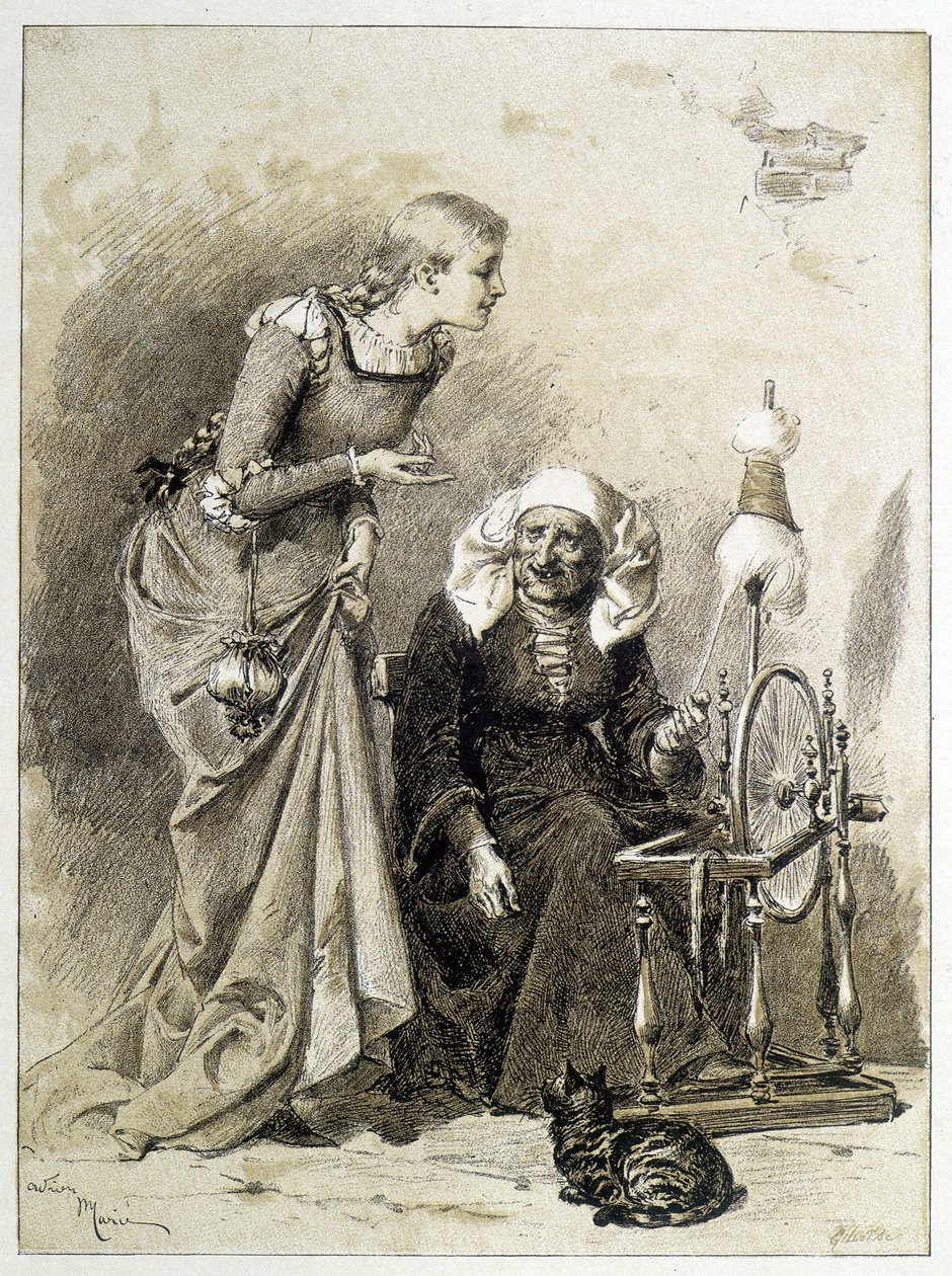 Tornerose - i "Les Contes de Fées"" af Charles Perrault, illustrationer af Adrien Marie af Adrien Emmanuel Marie