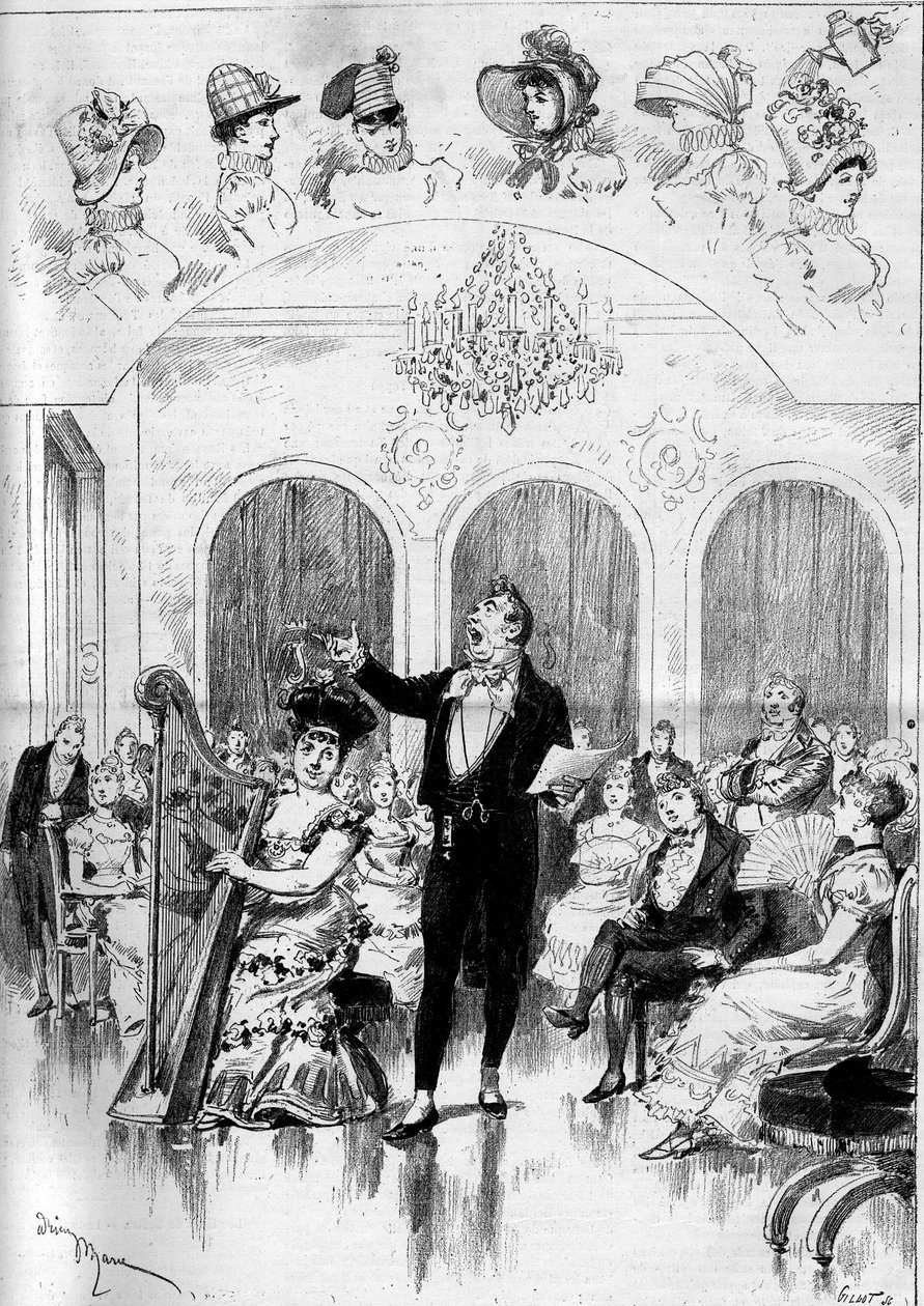 Opførelse af en opera: "" Janot"" på en musik af Charles Lecocq (1832-1918) og en libretto af Ludovic Halevy (1834-1908) og Henri (Henry) Meilhac (1831-1897) med Marie Desclauzas (1840-1912) ) (Alexina), Alfred Jolly (18.. -1891) (Chateauminet), Jeane Gra af Adrien Emmanuel Marie