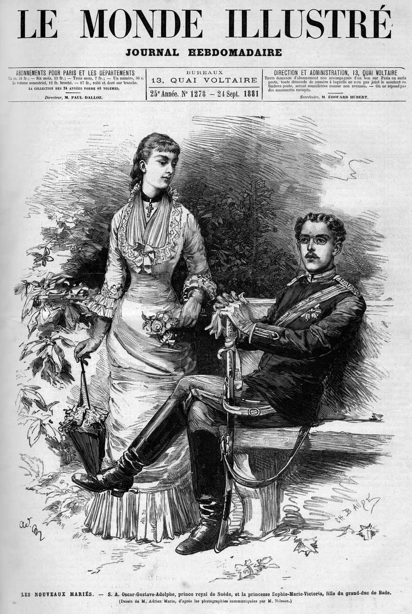 Portræt af Prins Gustave af Suede (Oscar Gustaf Adolf af Adrien Emmanuel Marie