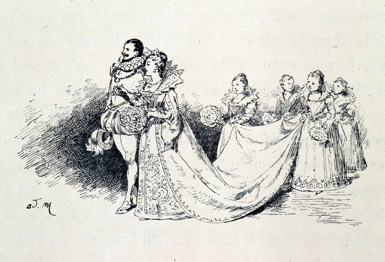 Riquet a la Houppe - i "Eventyrene"" af Charles Perrault, illustrationer af Adrien Marie af Adrien Emmanuel Marie