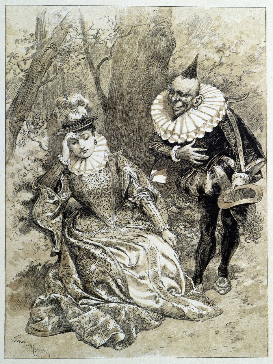 Riquet à la Houppe - i "" Fairy Tales"" af Charles Perrault, illustrationer af Adrien Marie af Adrien Emmanuel Marie