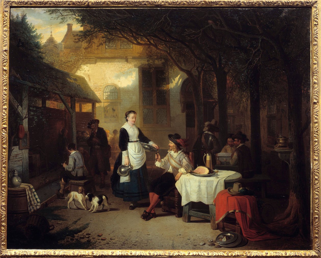 En gentleman i en kro fra det 17. århundrede Maleri af Adriaan de Braekeleer (1818-1904) 1868 Søn. 0,74x0,92 m Paris, Musee d