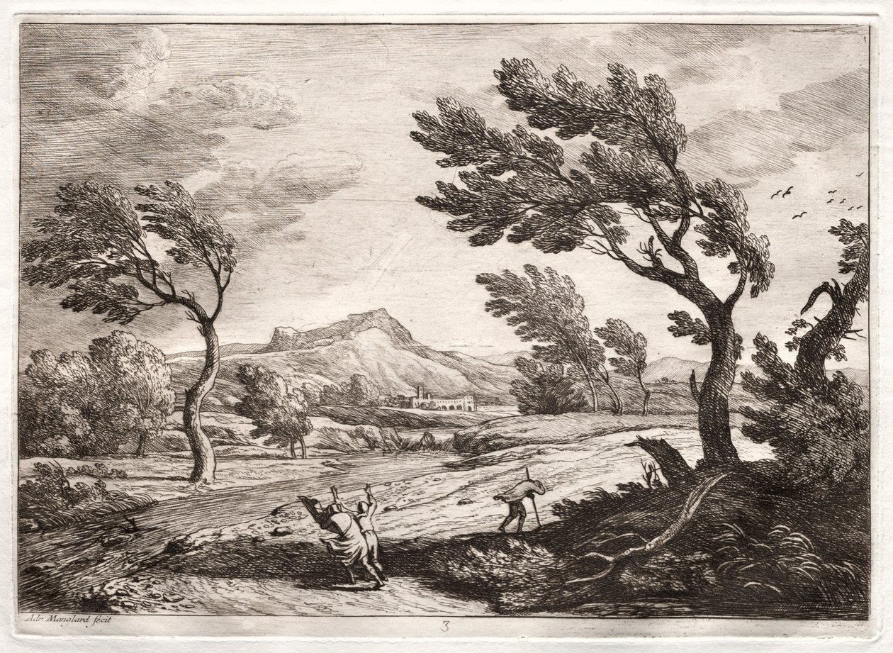 Landskab. af Adrien Manglard