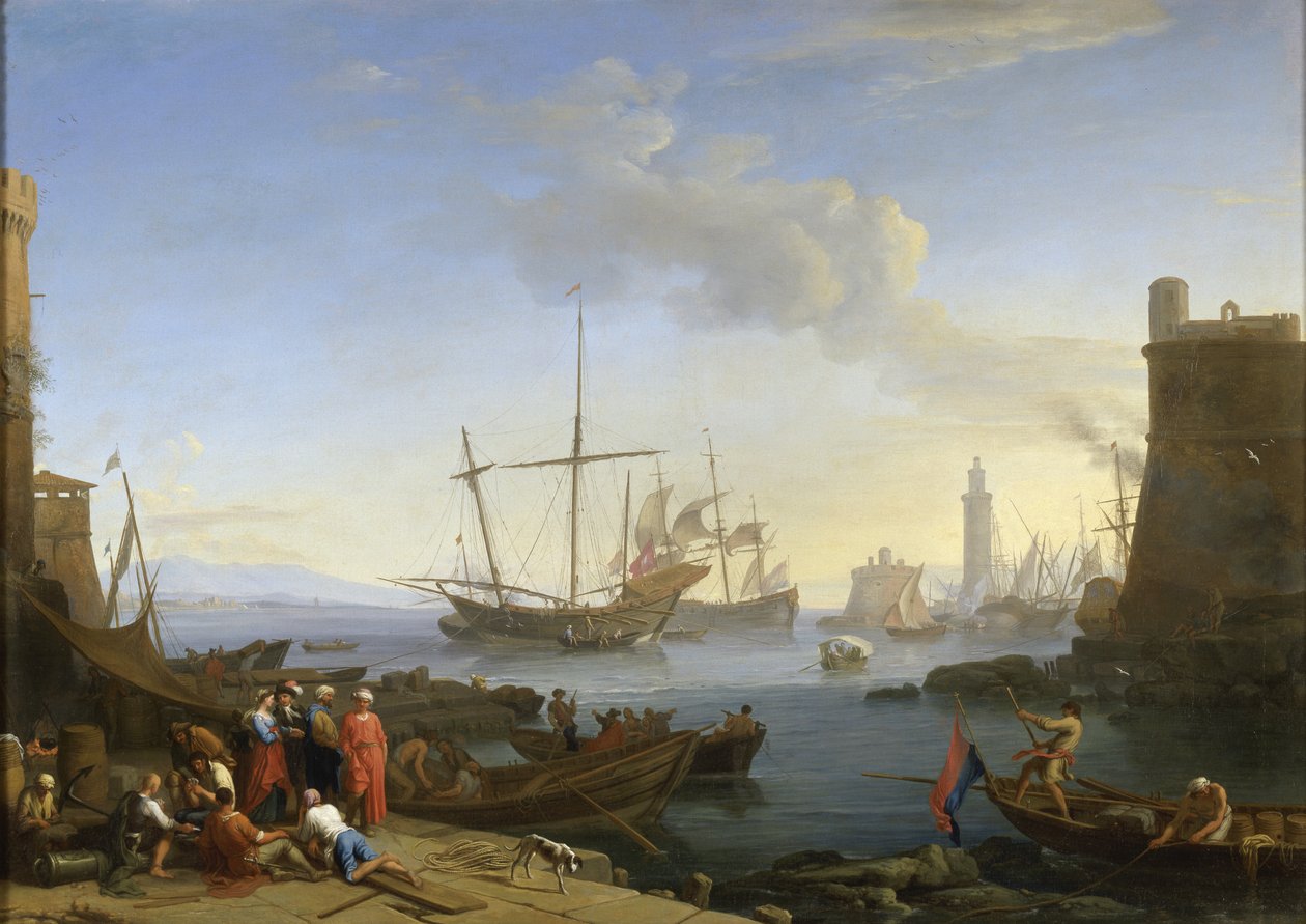 Søhavn, 1726 af Adrien Manglard
