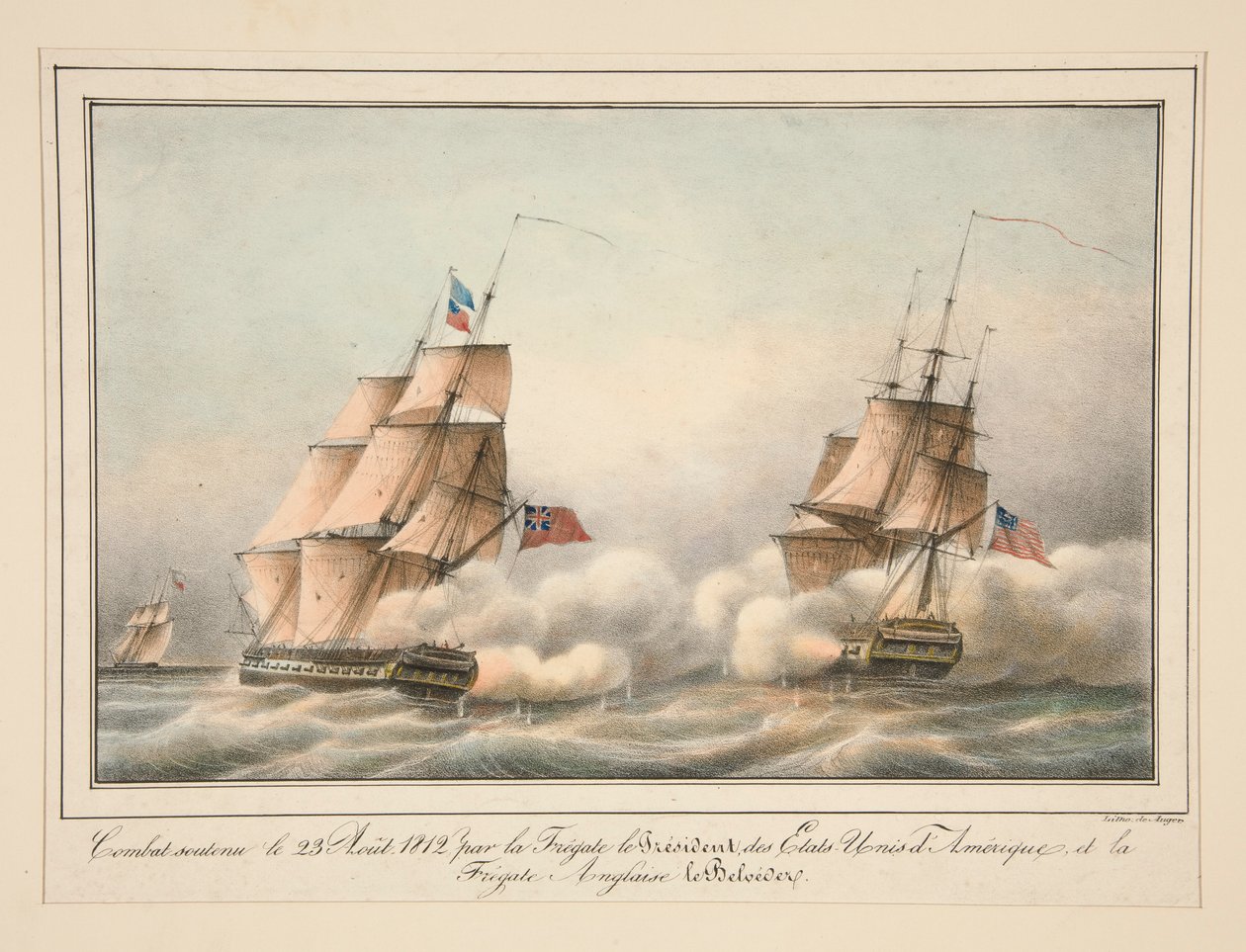 Kamp støttet den 23. august 1812 af Fregatten, USA