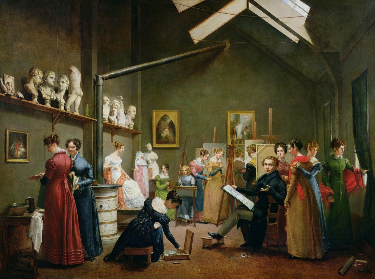 Abel de Pujols studieinteriør af Adrienne Marie Louise Grandpierre Deverzy