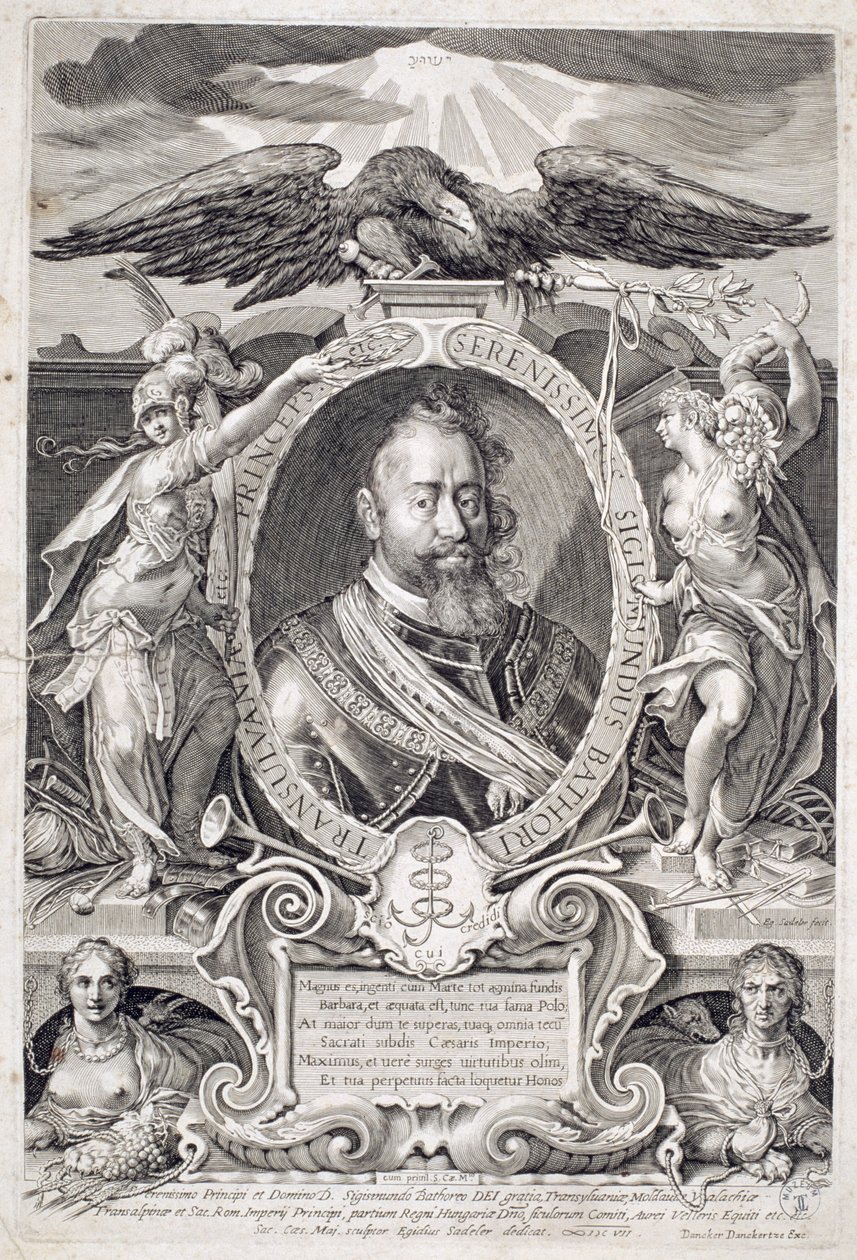 Sigismund Bathory (1572-1613) 1607 af Aegidius Sadeler or Saedeler