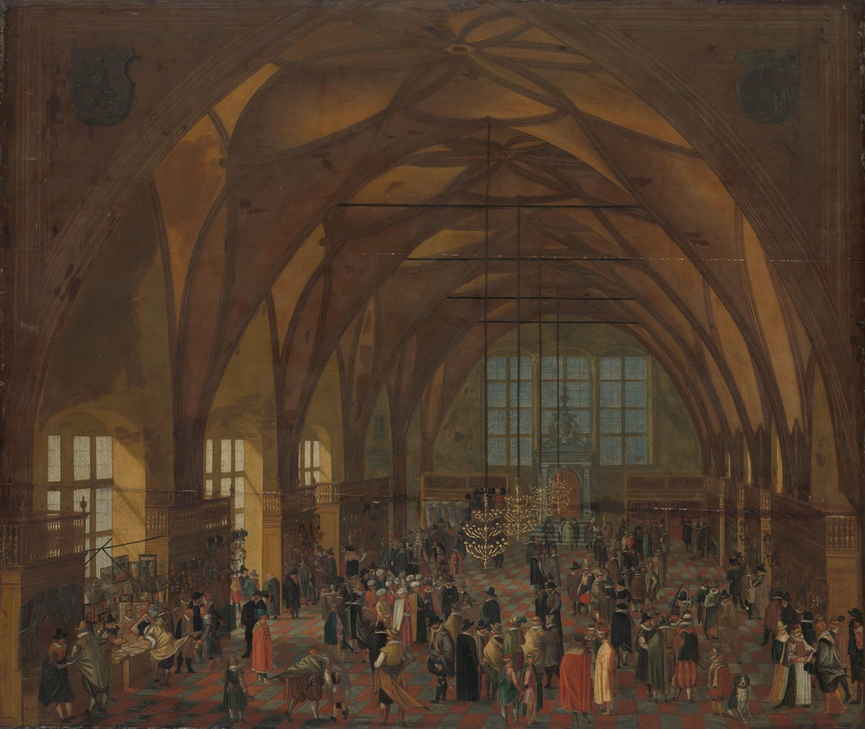 Det indre af Vladislav Hall, Prag af Aegidius Sadeler (II) (copy after)