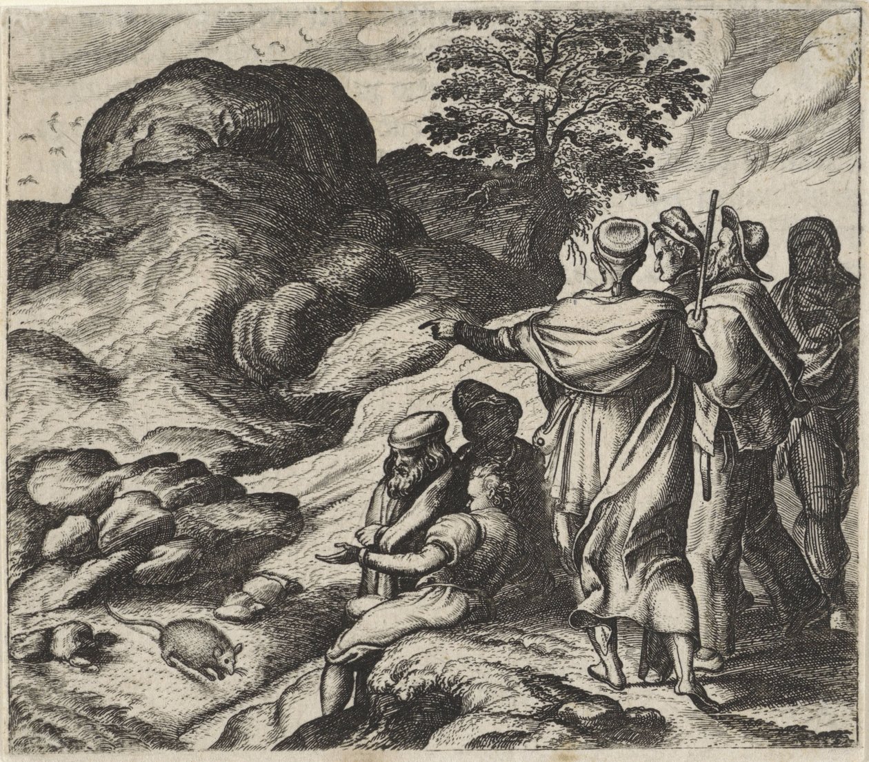 Fabel om Barring Mountain af Egidius  Sadeler (II)