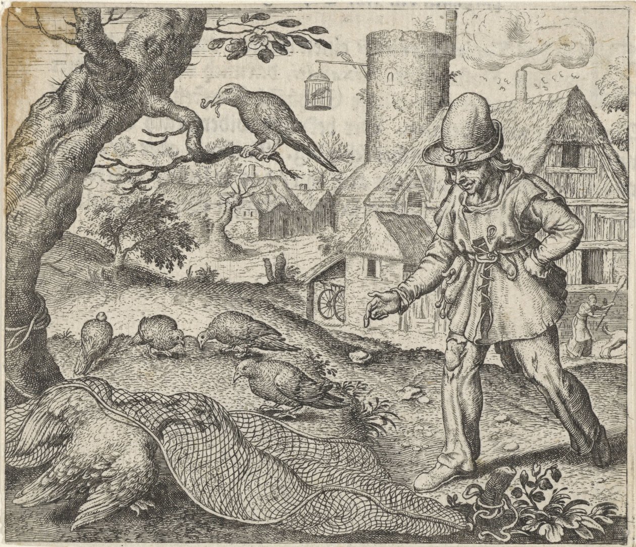 Fabel om Harren og Gøgen af Egidius  Sadeler (II)