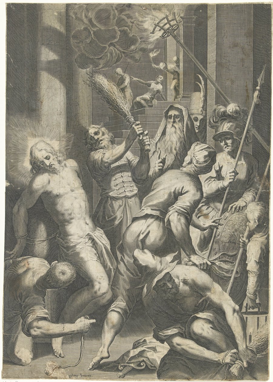 Kristi svøbe af Egidius  Sadeler (II)