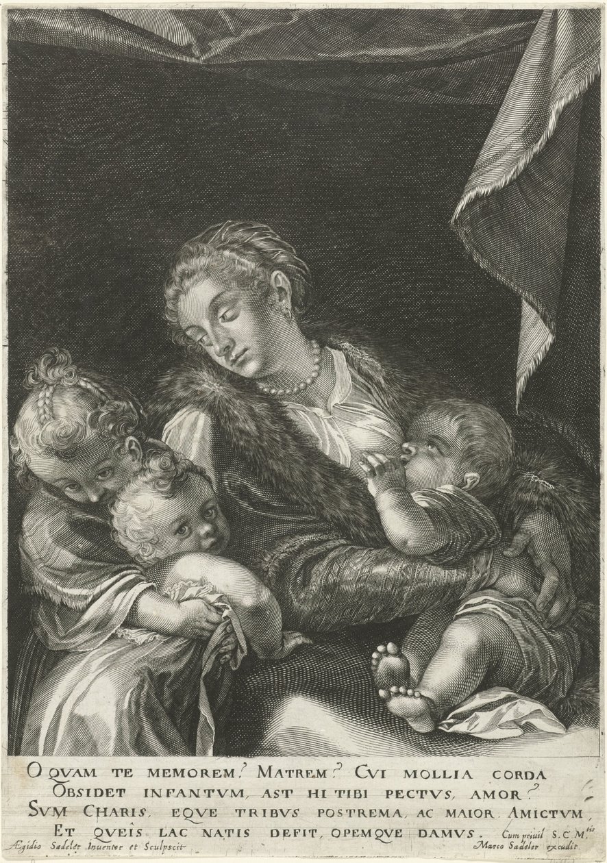 Kærlighed / Caritas af Egidius  Sadeler (II)