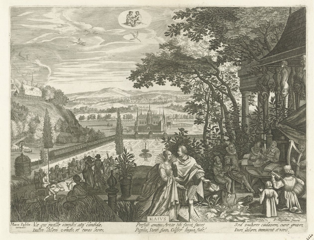 Kan Maivs (titel på objekt) De tolv måneder (serietitel) af Egidius  Sadeler (II)