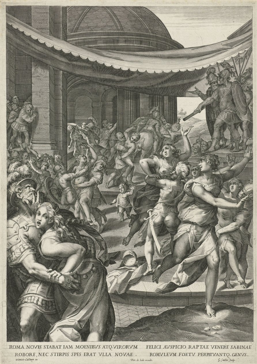 Sabine Virgin Robbery af Egidius  Sadeler (II)