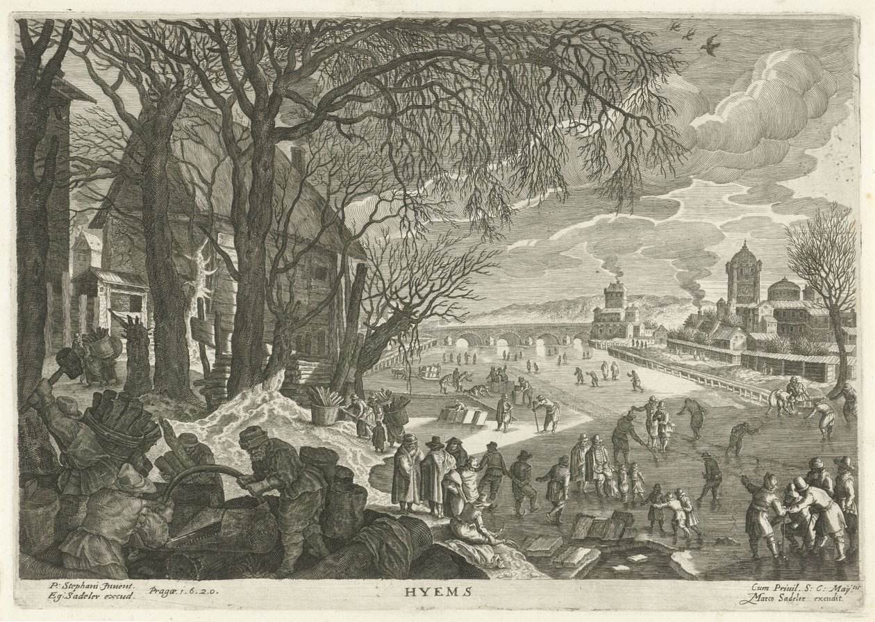 Vinter Hymens (titel på objekt) De fire årstider (serietitel) af Egidius  Sadeler (II)