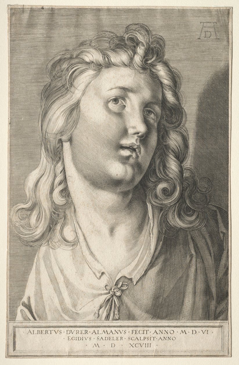 Kvindelig hoved, 1598. af Aegidius Sadeler