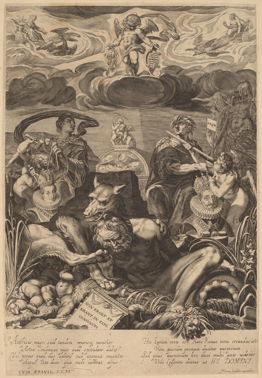 Allegori om ægteskabet mellem kejser Ferdinand II og Eleanor Gonzaga af Aegidius Sadeler II
