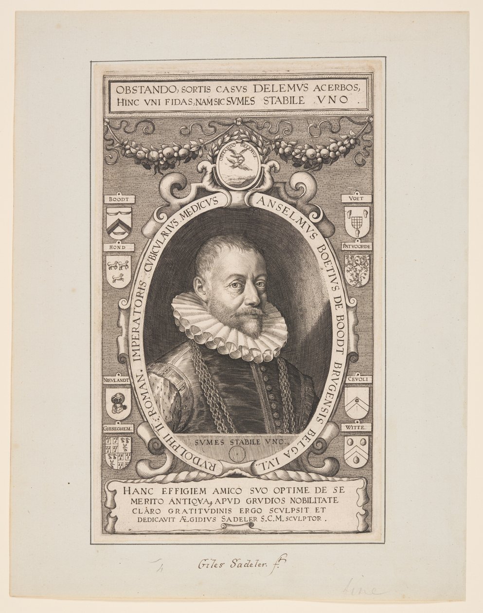 Anselm Boethius de Boodt, læge for Rudolph II af Aegidius Sadeler II