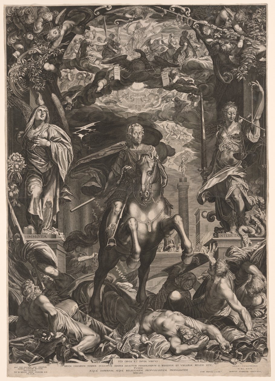 Kejser Ferdinand II til hest af Aegidius Sadeler II