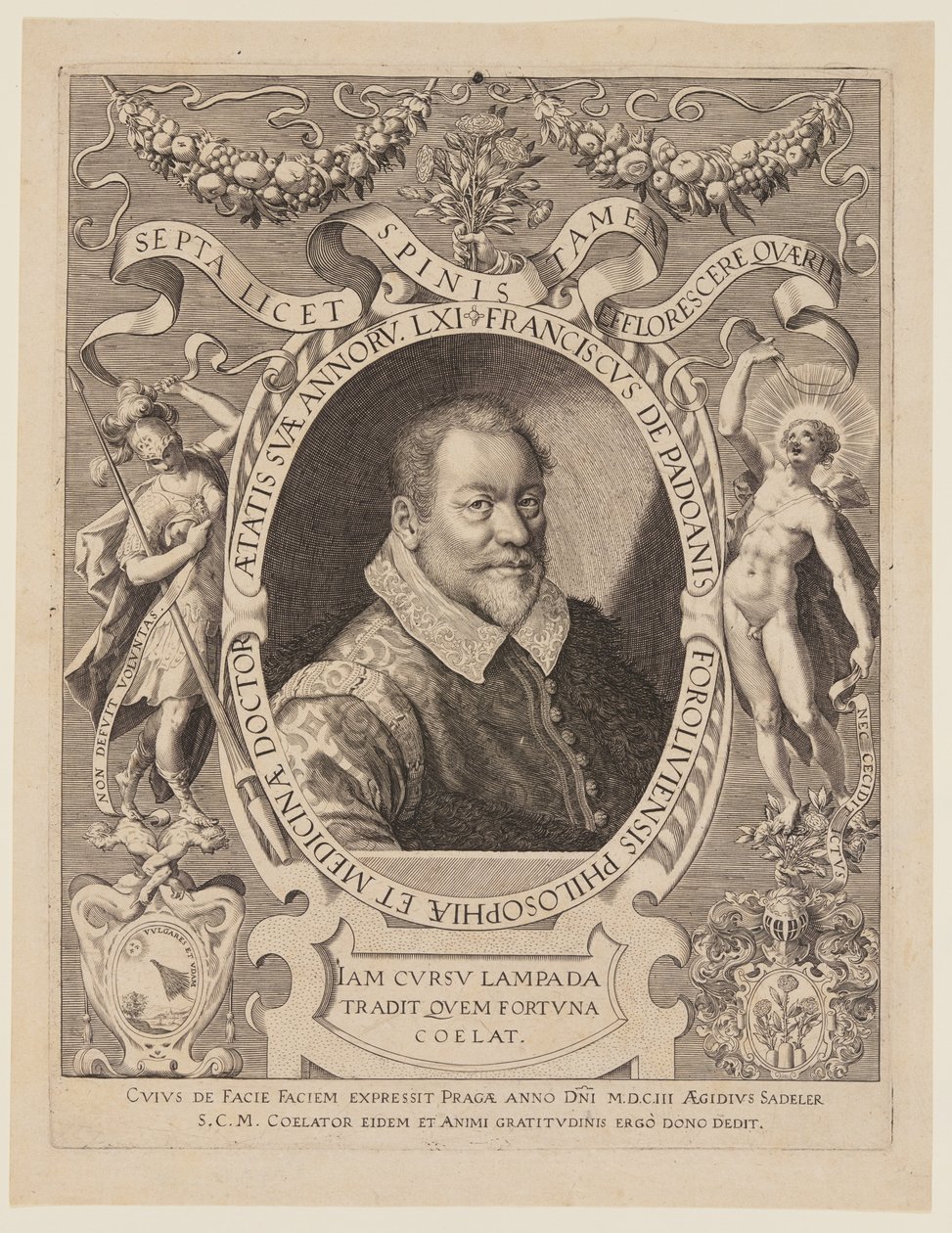 Franciscus de Padoanis Foroliviensis (Frans af Forli) af Aegidius Sadeler II