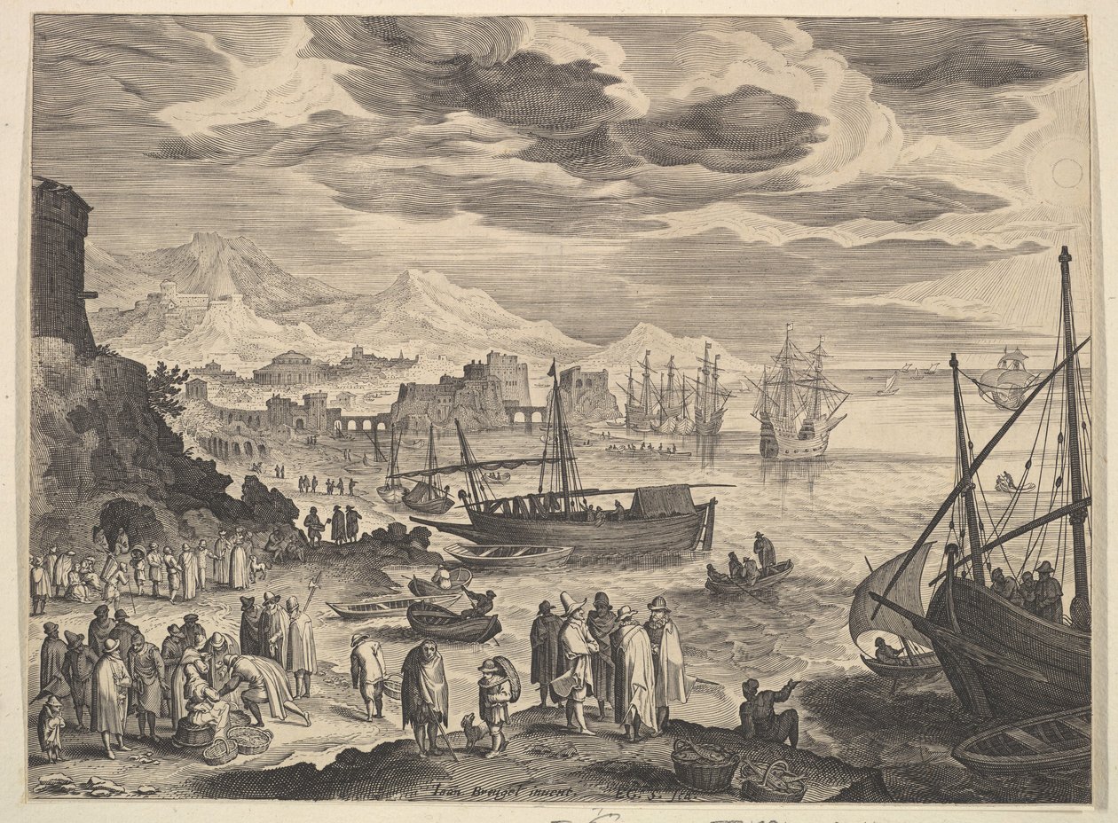 Havnescene. af Aegidius Sadeler II