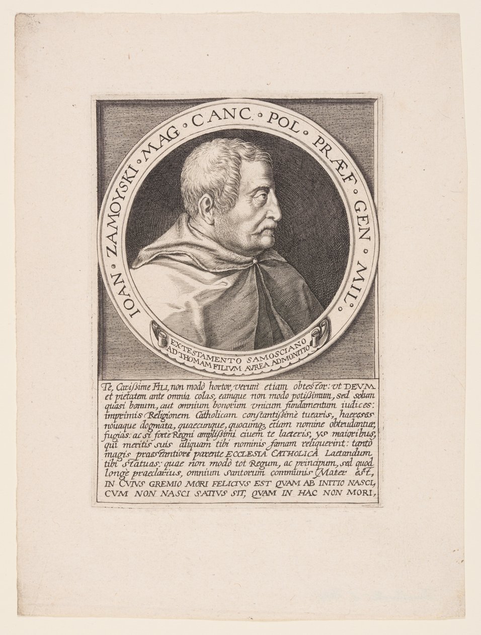 Jan Zamoyski, polsk adelsmand, storkansler af Aegidius Sadeler II
