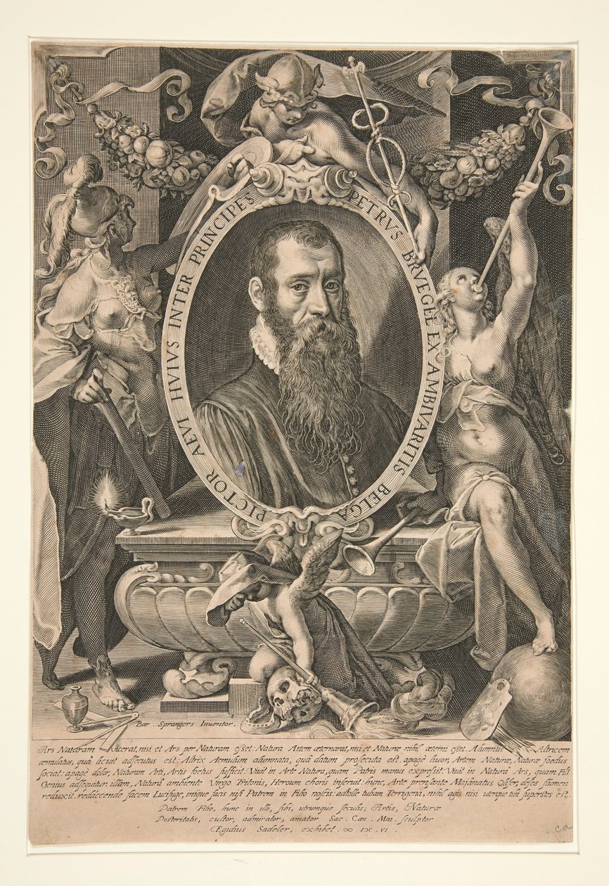 Portræt af Peter Brueghel den Yngre af Aegidius Sadeler II