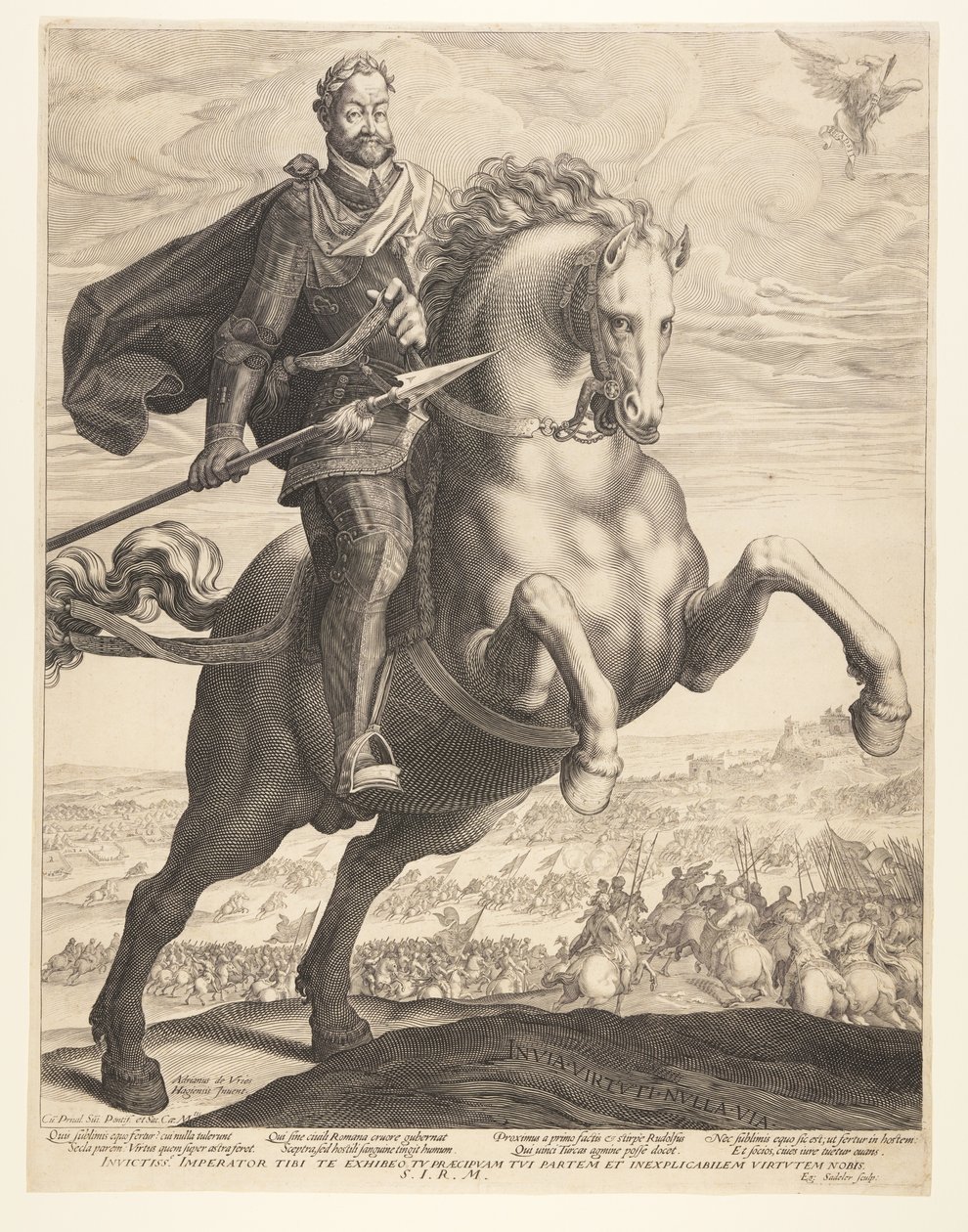 Rudolph II på hesteryg af Aegidius Sadeler II
