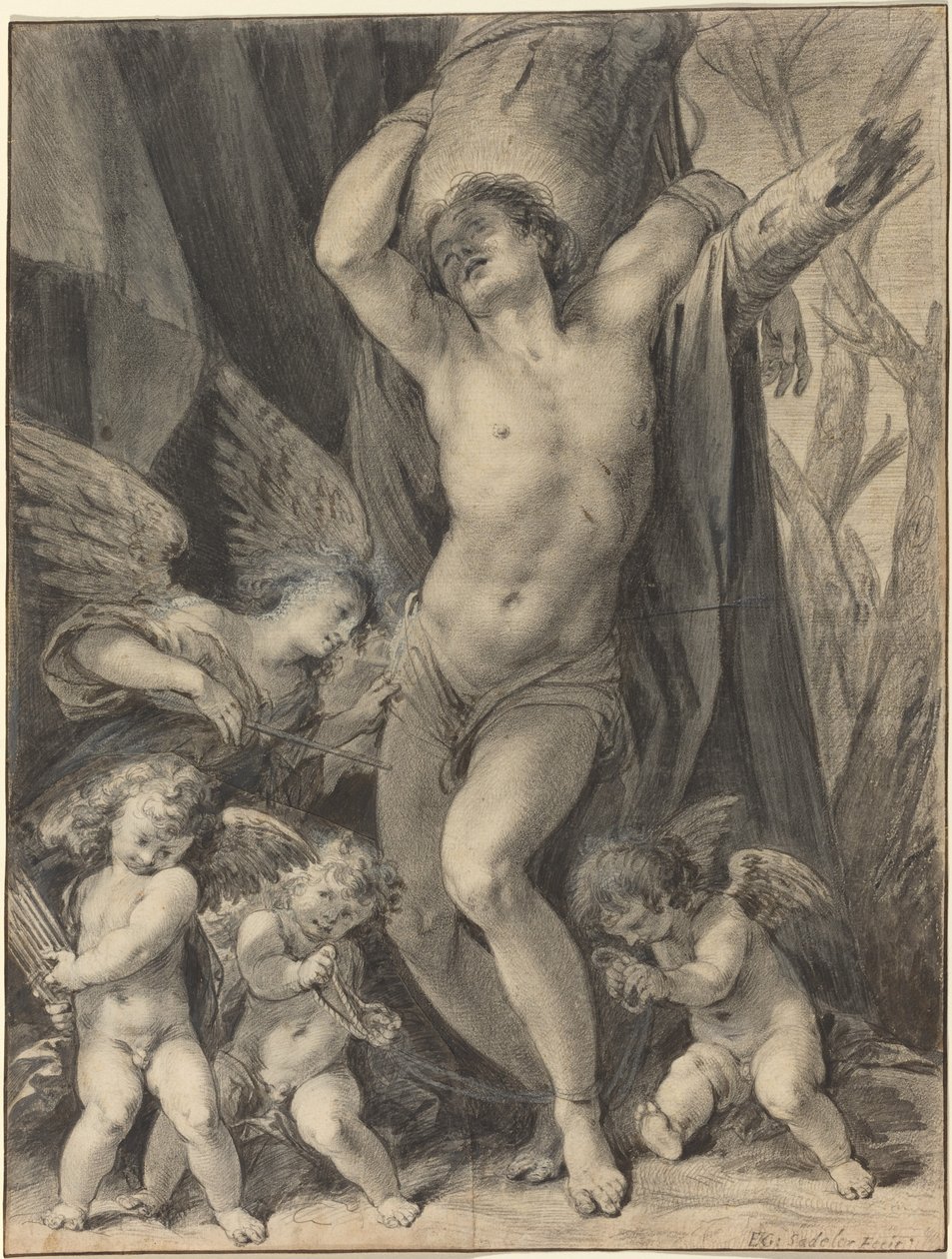 Sankt Sebastians martyrium af Aegidius Sadeler II
