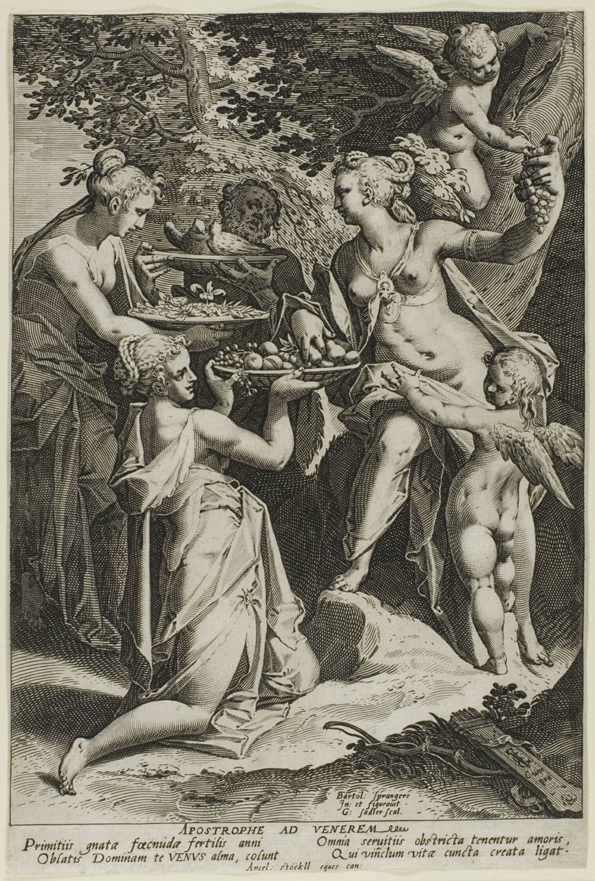 Venus modtager gaver af Aegidius Sadeler II
