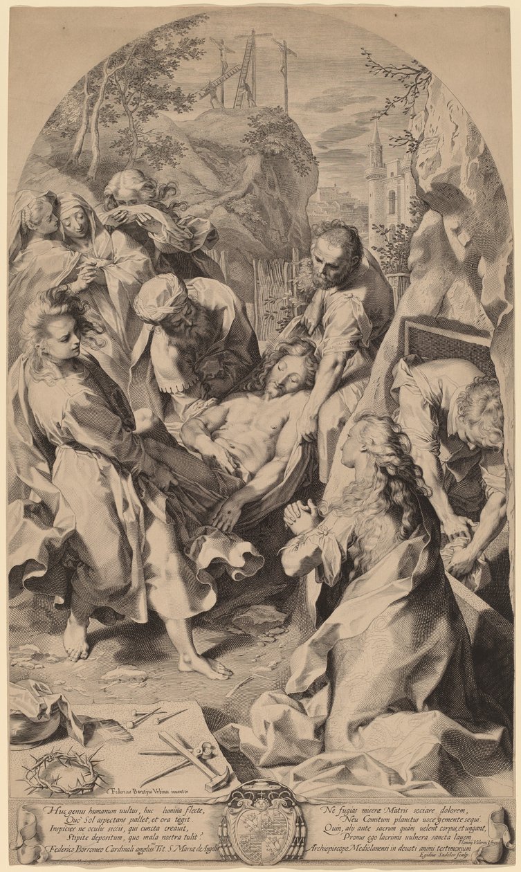 Begravelsen af Aegidius Sadeler II after Federico Barocci