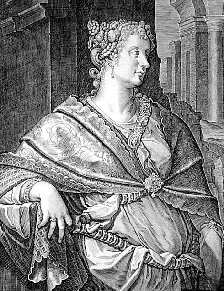 Martia Fulvia Titus hustru (gravering) af Aegidius Sadeler or Saedeler