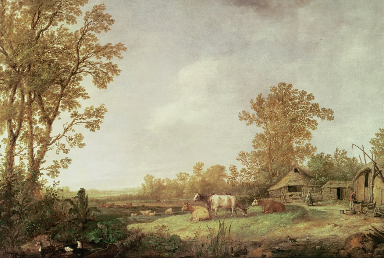 Gårdspladsscene af Aelbert Cuyp