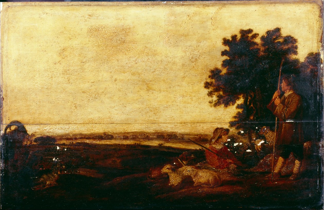 Landskab med hyrder af Aelbert Cuyp
