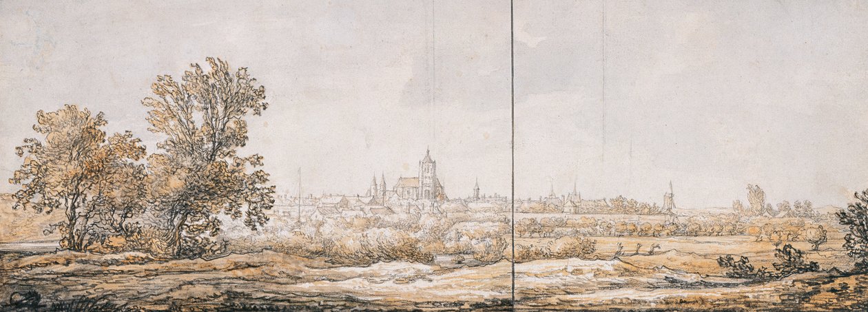 Udsigt over Arnhem fra syd af Aelbert Cuyp