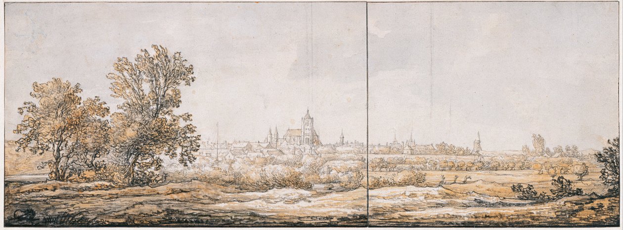 Udsigt over Arnhem fra syd af Aelbert Cuyp
